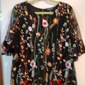 BNNU Floral Embroidered Dressy Shirt